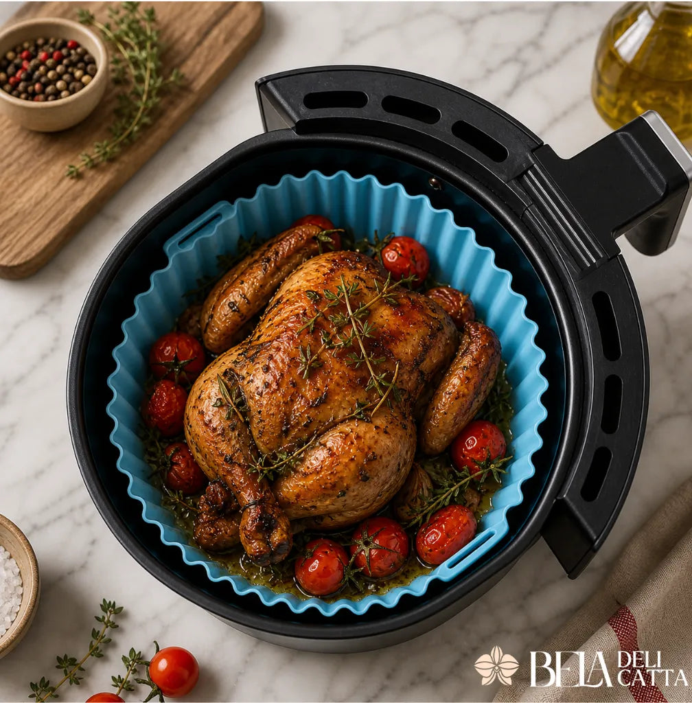 Forma de Silicone para Air Fryer e Forno – Antiaderente e Reutilizável