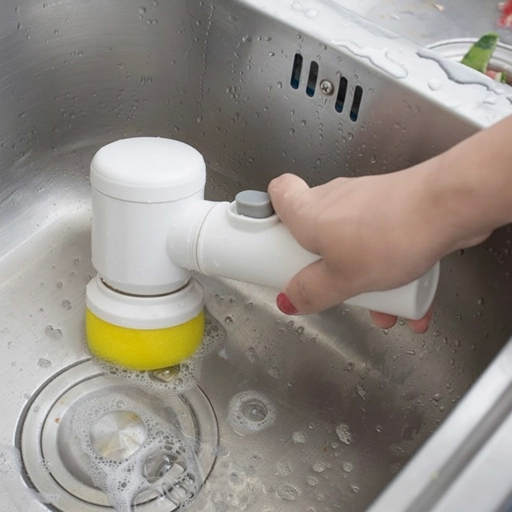 Escova Elétrica de Limpeza 5 em 1 - Multiclean - Leve 2 brindes!!!