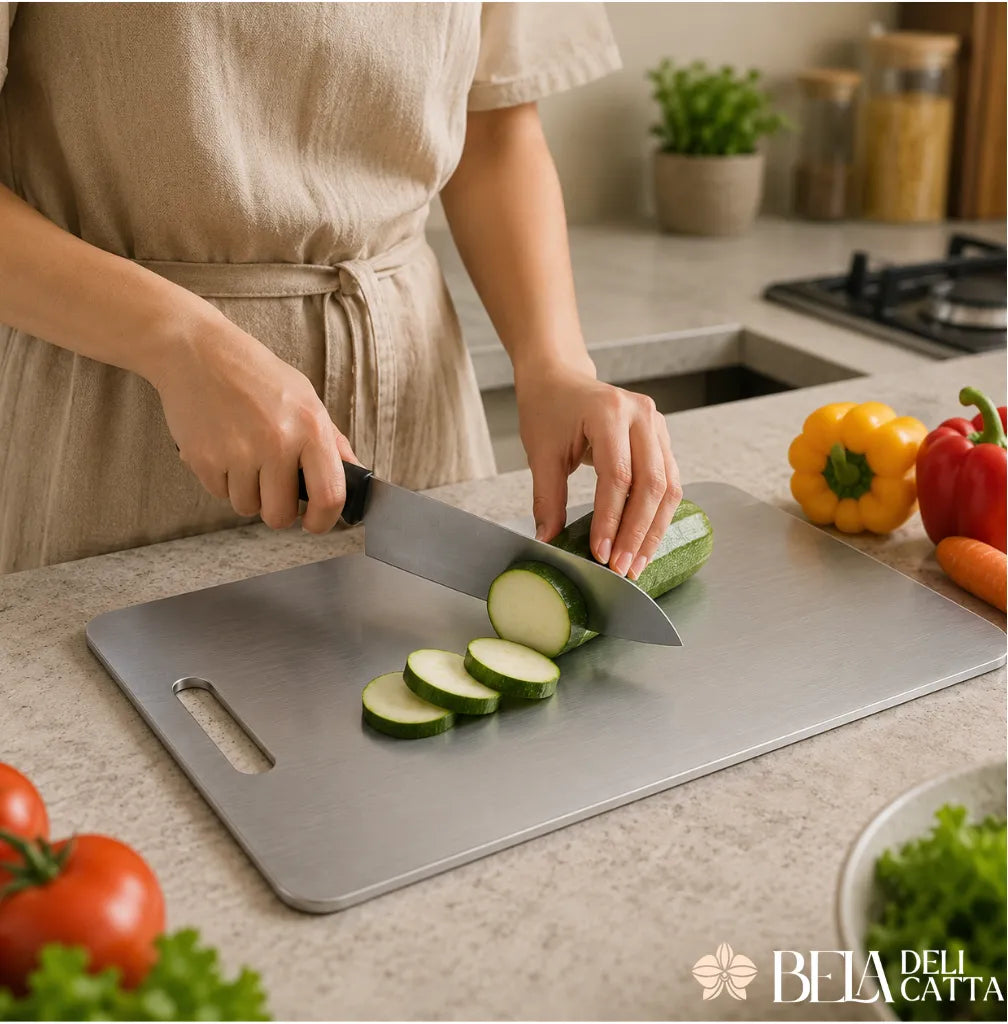 SteelChef | Tábua de Corte Inox Premium para Cozinha Moderna