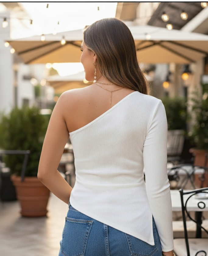 Blusa Um Ombro Só Feminina – Moda Tendência