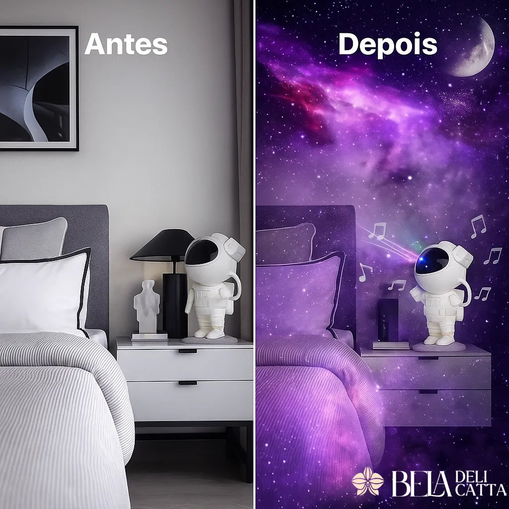Projetor Astronauta com Som e Luz - Estrelito