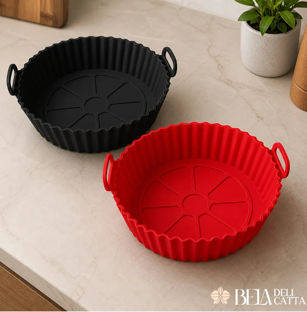 Forma de Silicone para Air Fryer e Forno – Antiaderente e Reutilizável