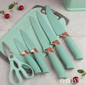 Kit Utensílios de Cozinha 19 Peças em Silicone com Facas - Preço Promocional!!!! - Bela Delicatta