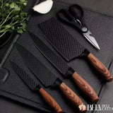 Conjunto de Facas Inox 6 Peças Antiaderente para Cozinha e Churrasco