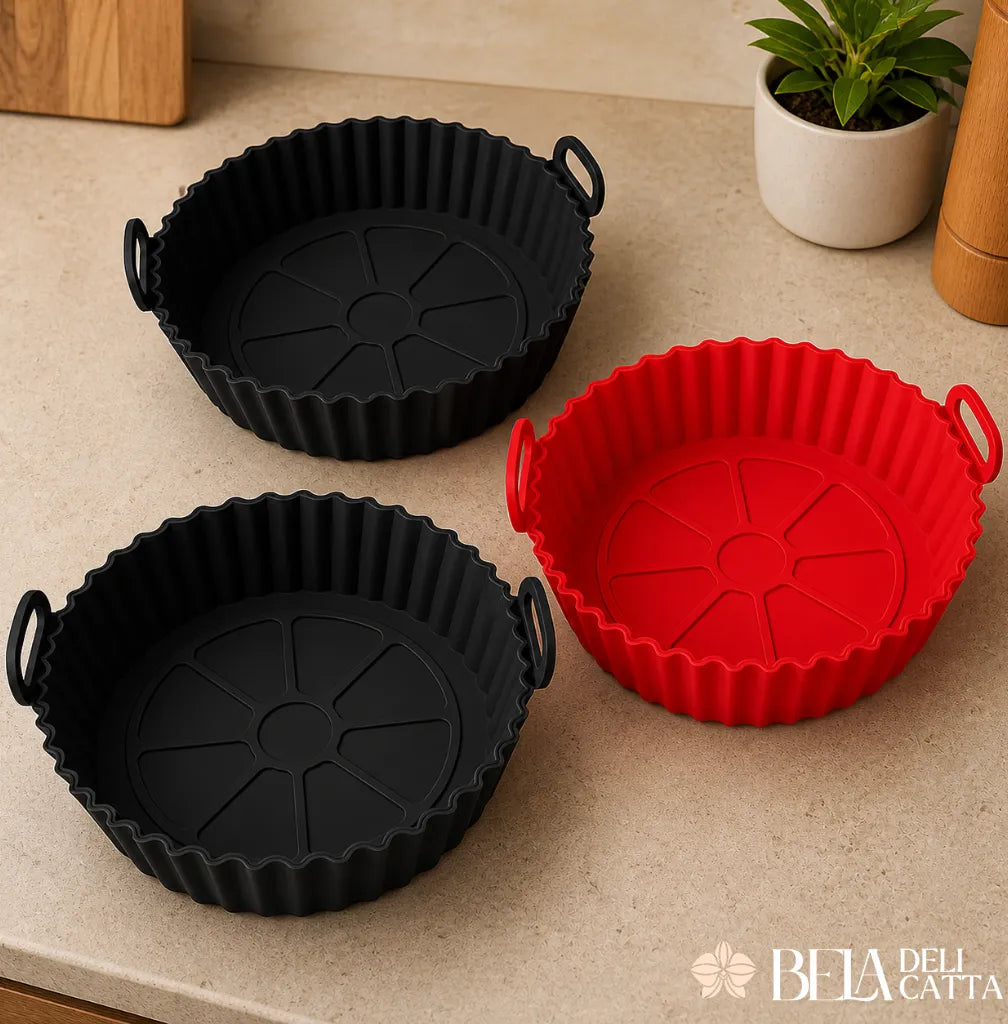 Forma de Silicone para Air Fryer e Forno – Antiaderente e Reutilizável