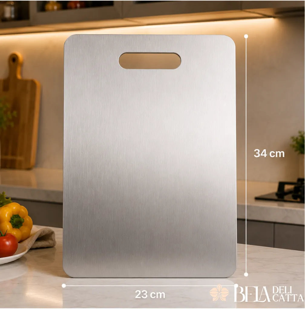 SteelChef | Tábua de Corte Inox Premium para Cozinha Moderna