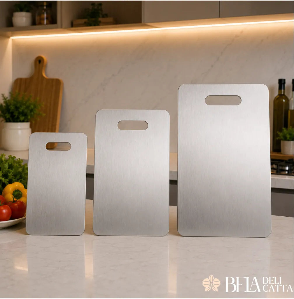 SteelChef | Tábua de Corte Inox Premium para Cozinha Moderna