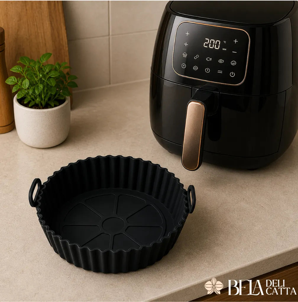 Forma de Silicone para Air Fryer e Forno – Antiaderente e Reutilizável