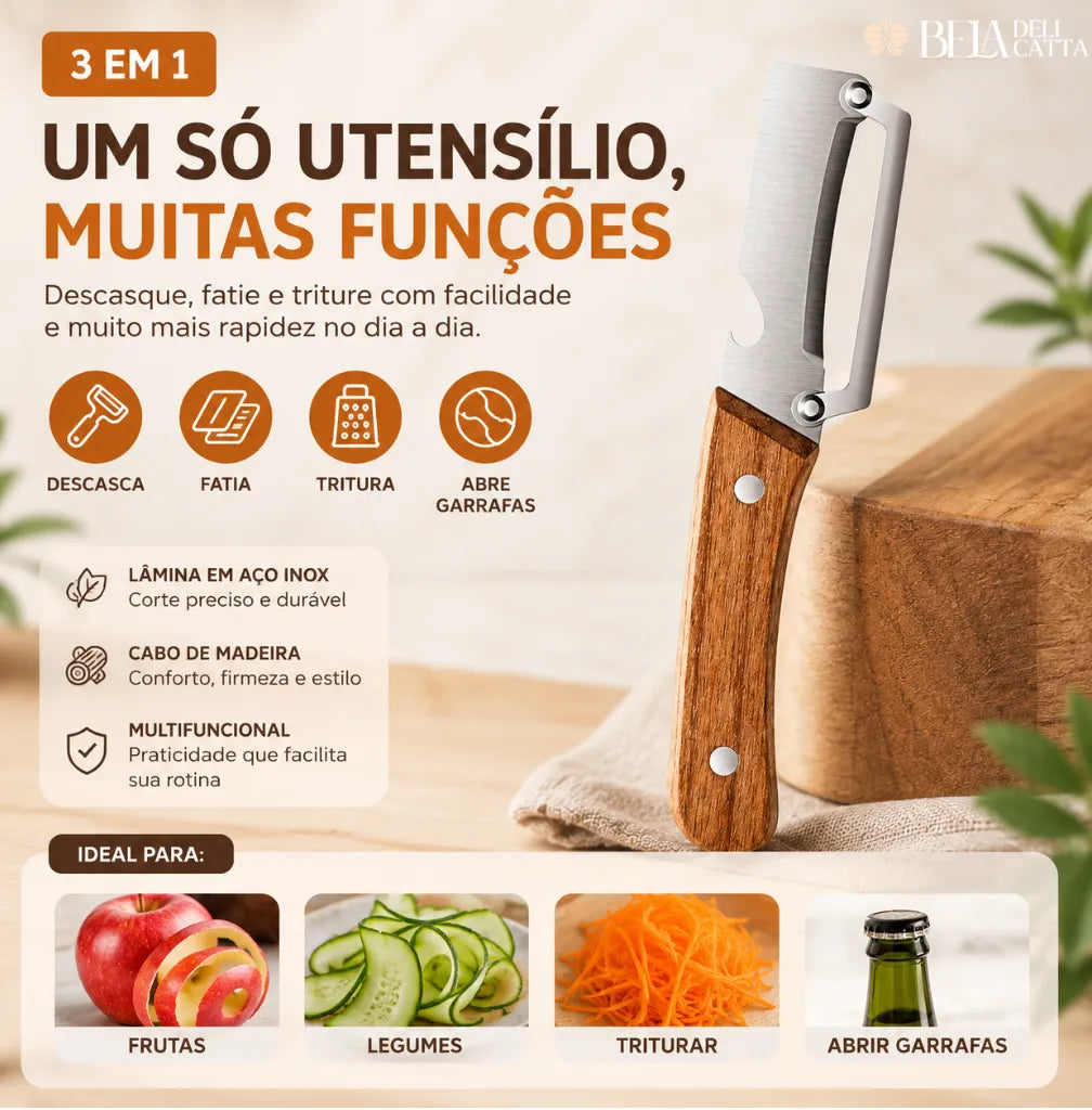 Descascador Multifuncional para Quem Quer Mais Rapidez na Cozinha