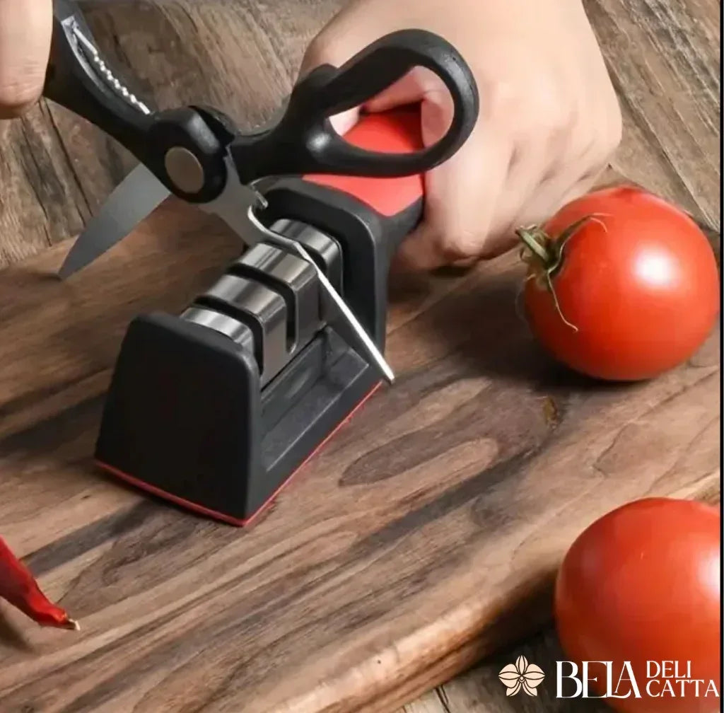 Afiador Profissional De Faca 3 Estágios - Afiação Rápida e Precisa! - Bela Delicatta