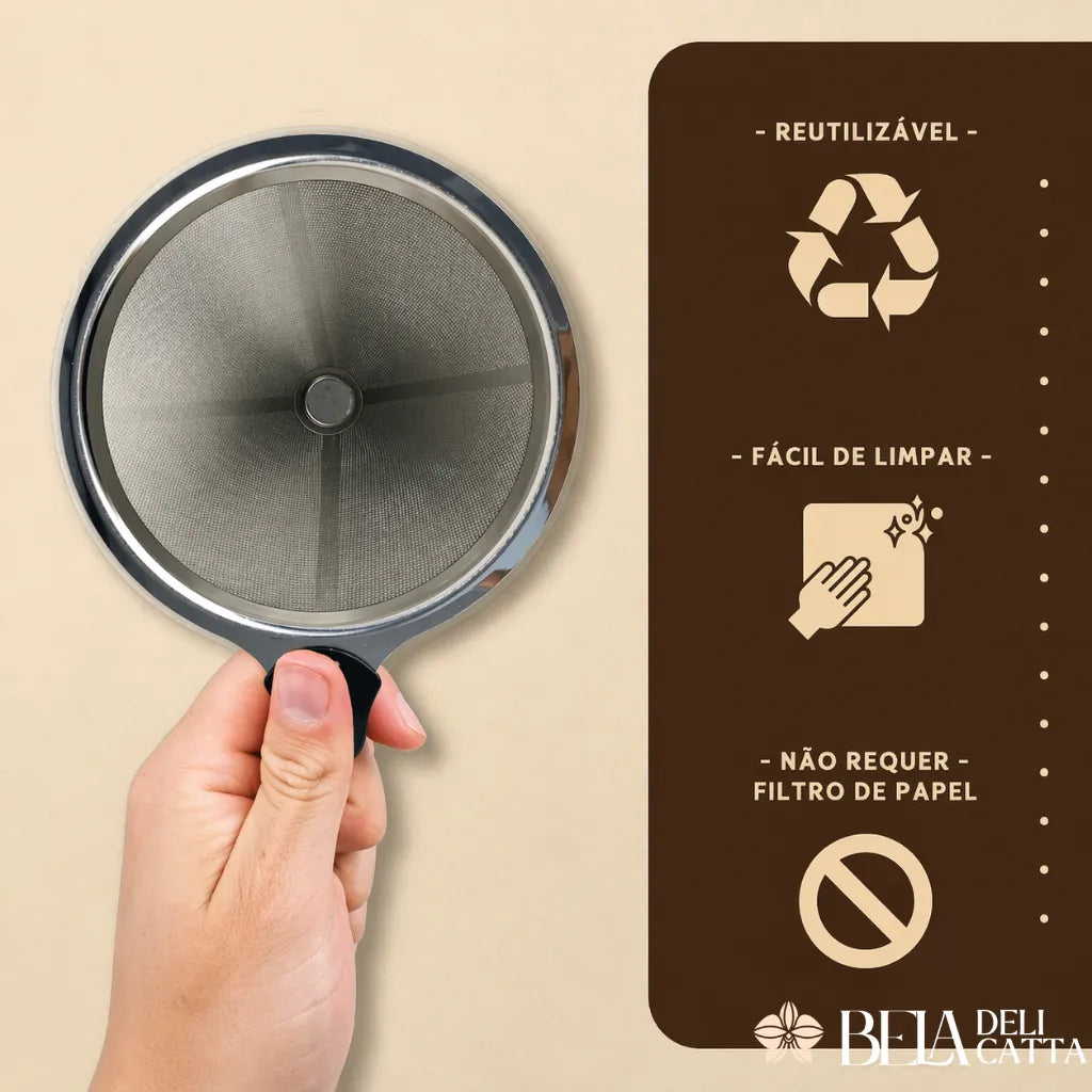 Filtro Coador Inox 101, 102 e 103 Premium | Café Forte e Sustentável