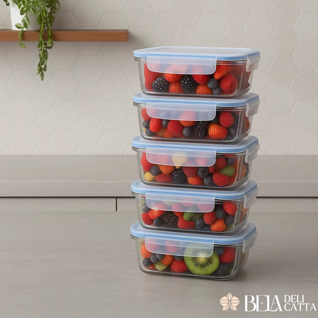 GlassFit – Potes de Vidro com Vedação Premium 370ml - Preço Promocional