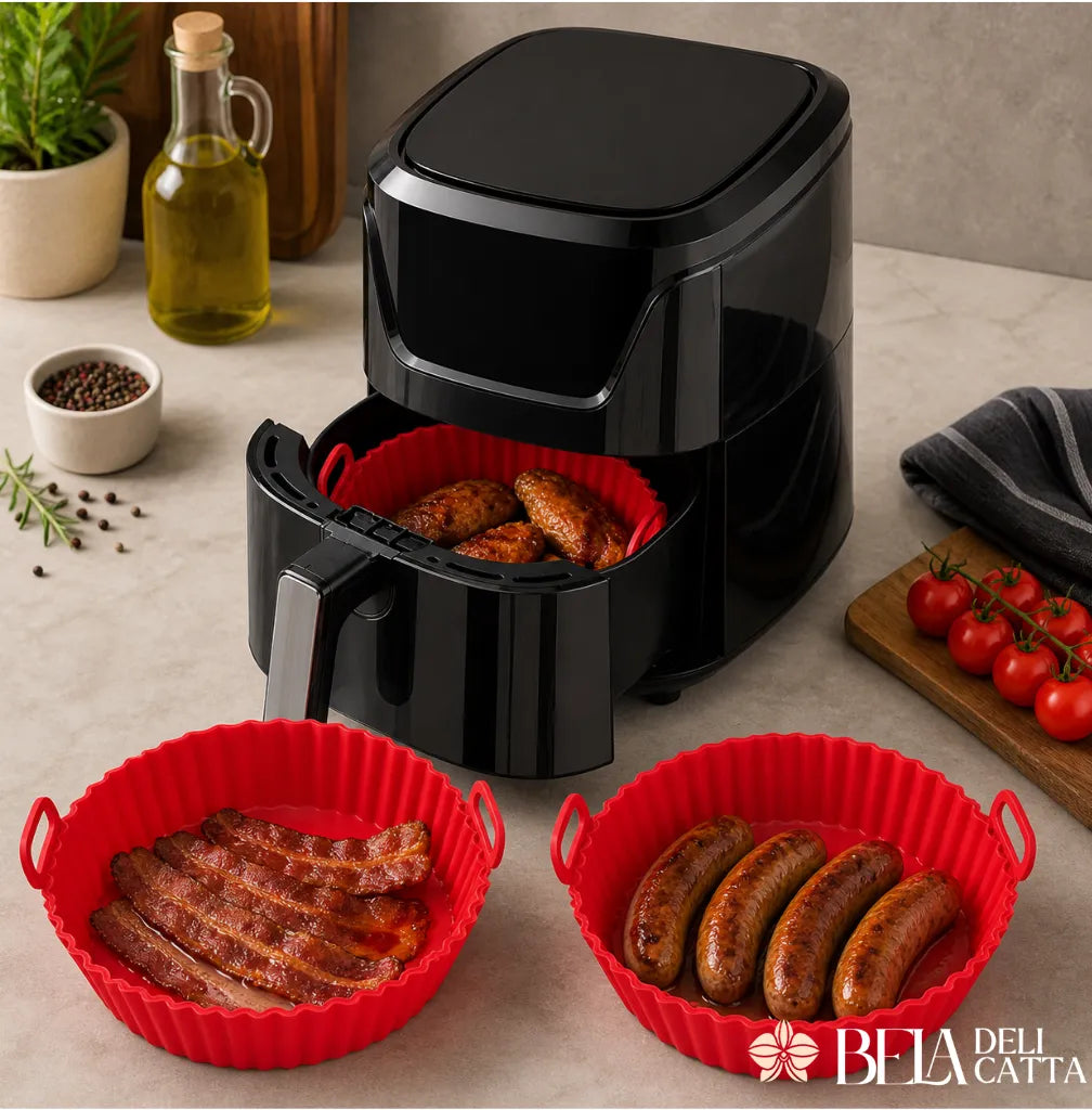 Forma de Silicone para Air Fryer e Forno – Antiaderente e Reutilizável