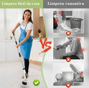Escova Elétrica 9 em 1 Sem Fio — Limpeza Pesada Sem Esforço