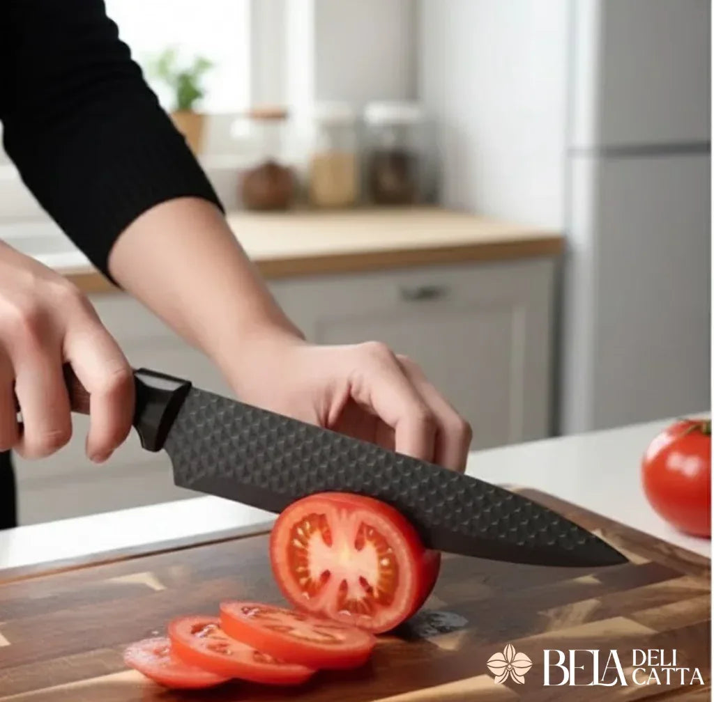 Conjunto de Facas Inox 6 Peças Antiaderente para Cozinha e Churrasco - Bela Delicatta