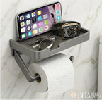 Porta Papel Higiênico de Metal com Suporte para Celular - PREÇO PROMOCIONAL! - Bela Delicatta