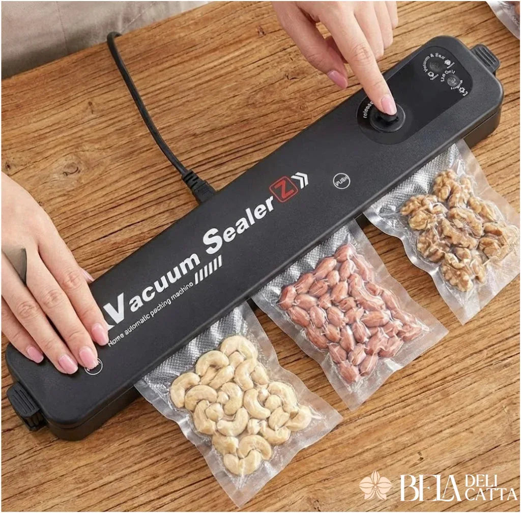 Seladora à Vácuo para Armazenar Alimentos com Máxima Conservação + BRINDE! - Bela Delicatta