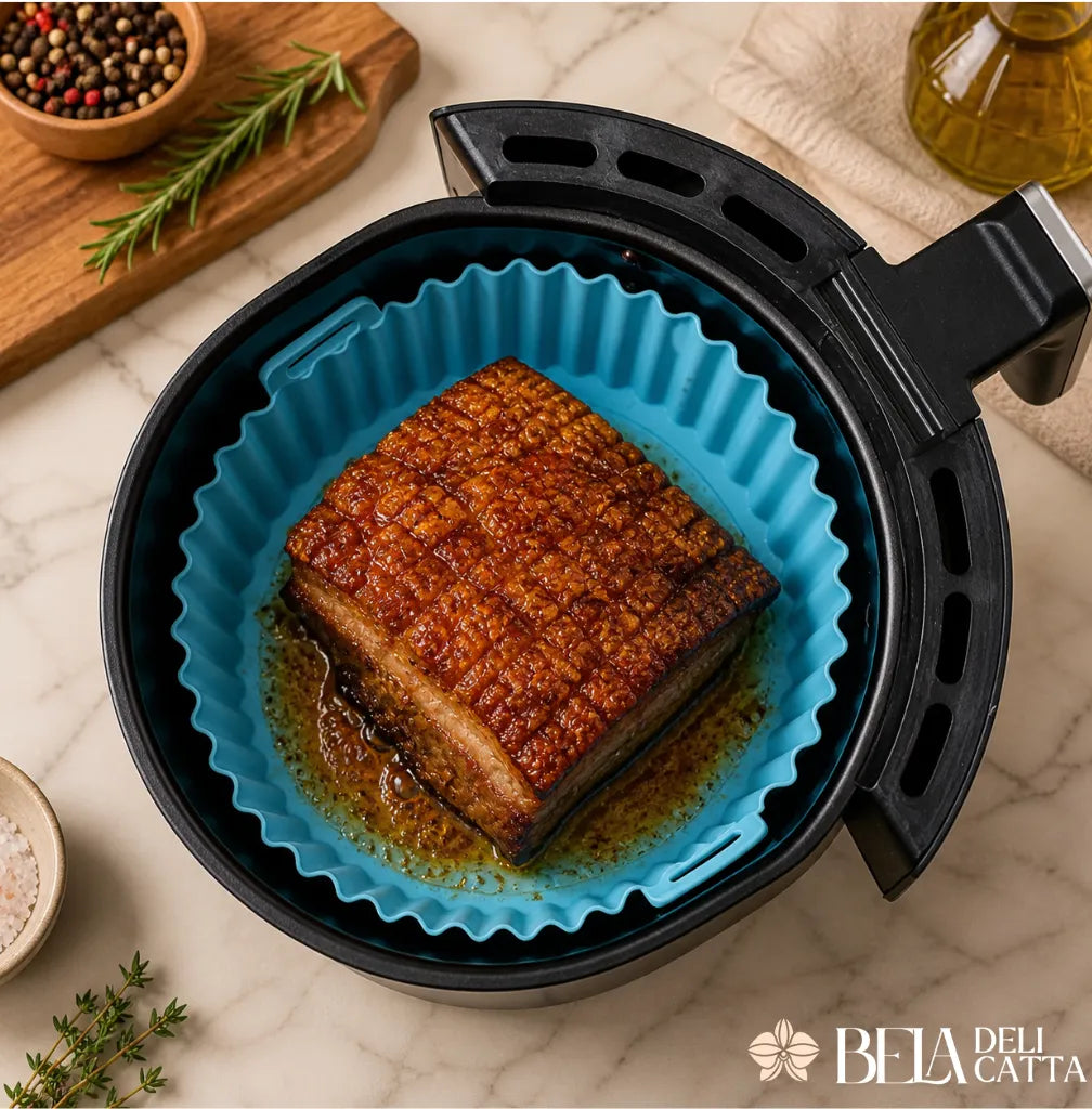 Forma de Silicone para Air Fryer e Forno – Antiaderente e Reutilizável