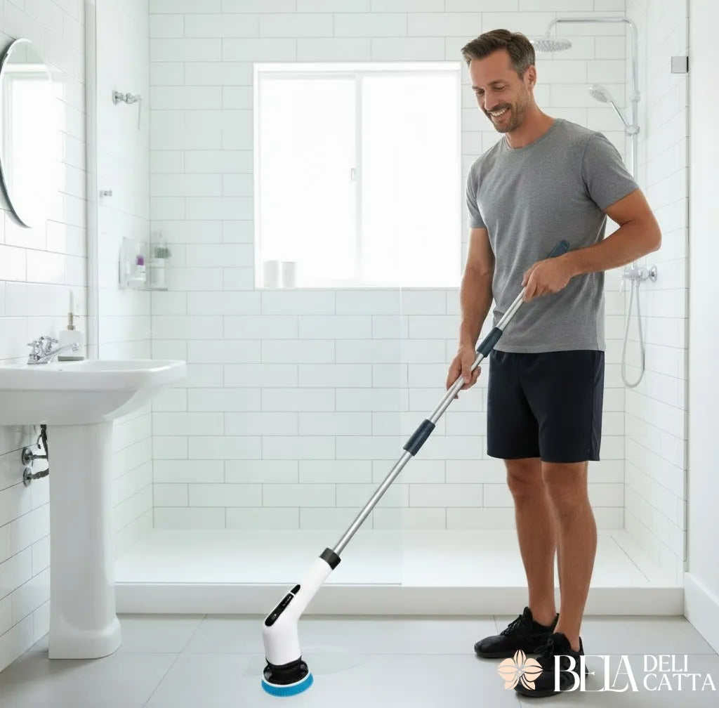 Escova Elétrica 9 em 1 Sem Fio — Limpeza Pesada Sem Esforço