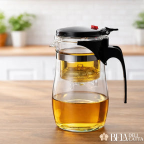 Bule de Vidro 900ml com Infusor | Chá Prático e Elegante