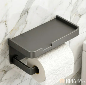 Porta Papel Higiênico de Metal com Suporte para Celular - PREÇO PROMOCIONAL! - Bela Delicatta