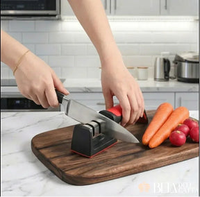 Afiador Profissional De Faca 3 Estágios - Afiação Rápida e Precisa! - Bela Delicatta