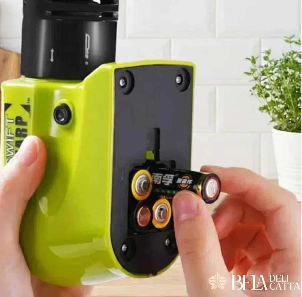 Amolador Elétrico à Pilha para Facas, Tesouras e Alicates - Bela Delicatta