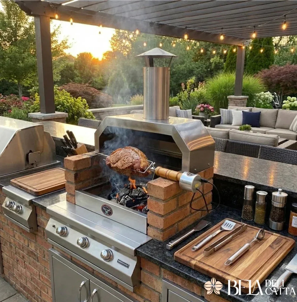 Espeto Elétrico Giratório para Churrasco - Preço Promocional!! - Bela Delicatta