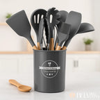 Jogo de Utensílios 12 peças Silicone com Suporte