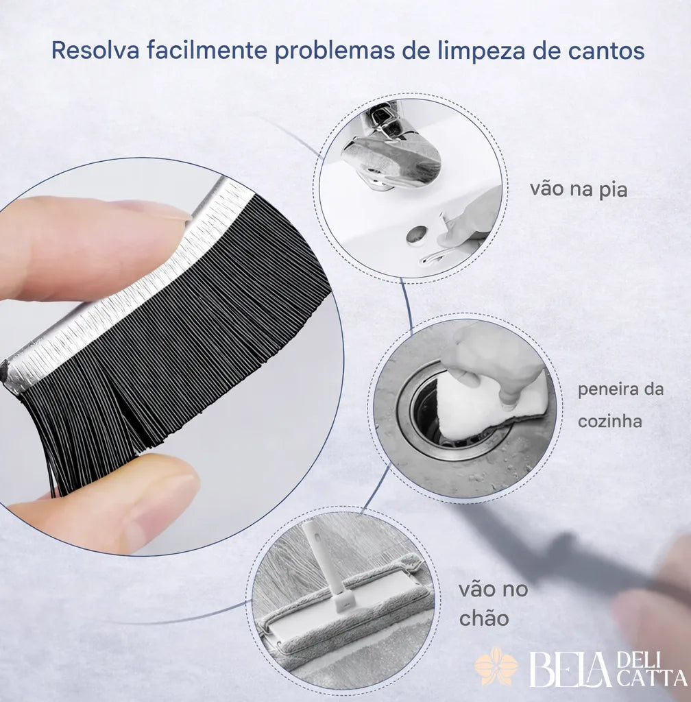 🧽 Chega de Sujeira nos Cantinhos – Kit 4 Escovas Multifuncionais