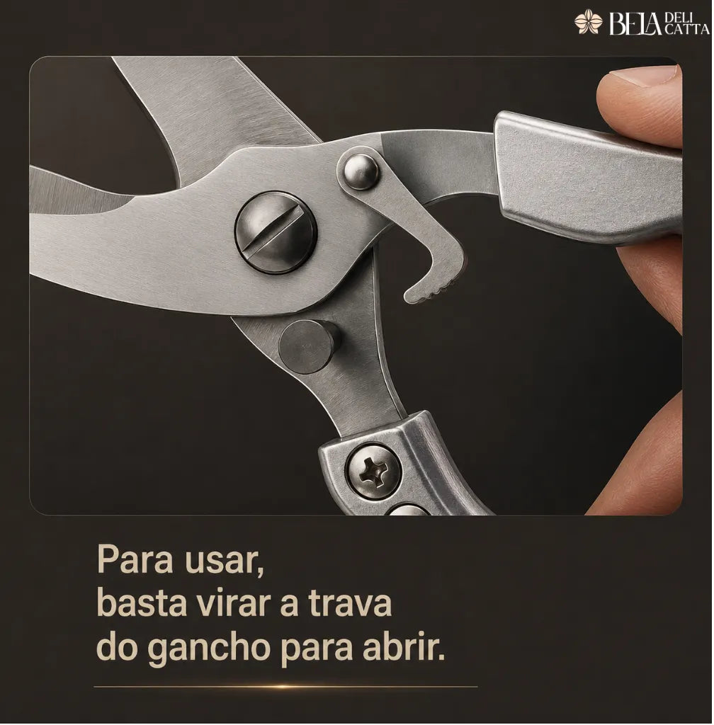 Corte Tudo na Cozinha com Mais Facilidade e Precisão - Tesoura Multiuso