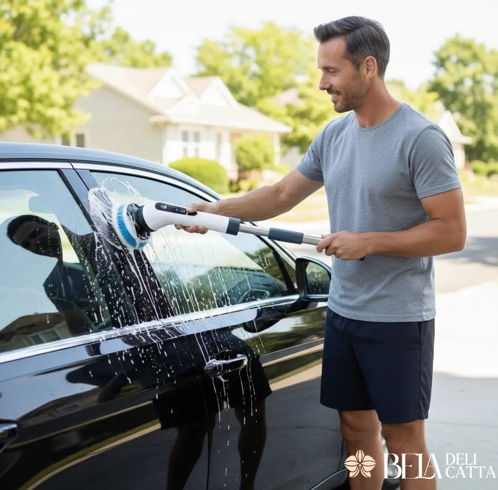 Escova Elétrica 9 em 1 Sem Fio — Limpeza Pesada Sem Esforço