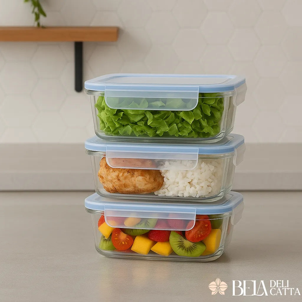 GlassFit – Potes de Vidro com Vedação Premium 370ml - Preço Promocional