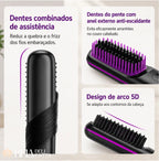 Escova Portátil Alisadora Sem Fio para Cabelo Liso em Minutos