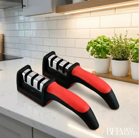 Afiador Profissional De Faca 3 Estágios - Afiação Rápida e Precisa! - Bela Delicatta