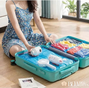 Kit Smart Viagem - Saco a Vácuo + Bomba Elétrica - Bela Delicatta