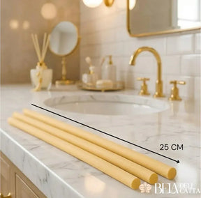 Kit Banheiro Luxo Vidro Degradê Branco - Bela Delicatta