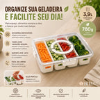 Pote Organizador para Geladeira com Divisórias - Mais Organização e Menos Bagunça