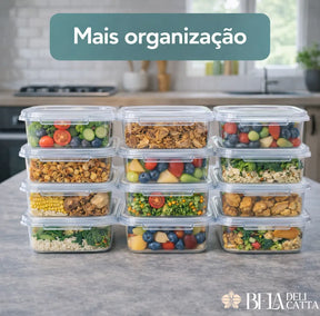 Kit Marmitas 800ml com Trava Hermética – Organize sua Alimentação Sem Esforço