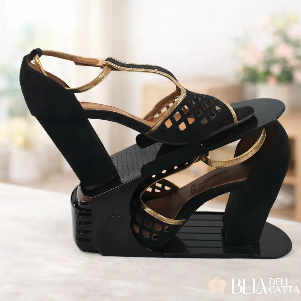 Organizador de Sapatos Ajustável Preto | Economize Espaço no Armário [Compre 5 Leve 10]