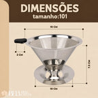 Filtro Coador Inox 101, 102 e 103 Premium | Café Forte e Sustentável