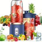 Mini Liquidificador Portátil 400ml | 6 Lâminas para Sucos e Vitaminas - 2 copos
