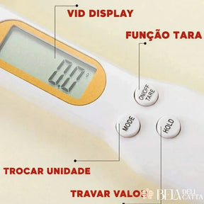 Colher Medidora Digital de Alta Precisão até 500g - ÚLTIMAS UNIDADES!!! - Bela Delicatta