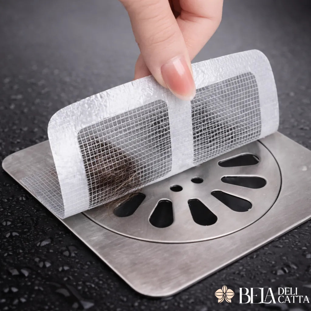 Kit de Protetor de Ralo Adesivo com Tela Descartável Anti Entupimento e Anti Insetos