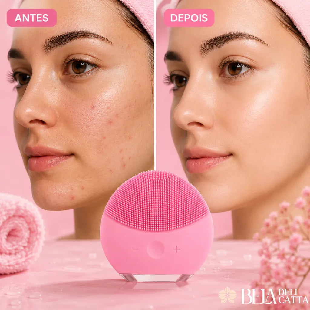 Esponja Facial Elétrica de Silicone para Pele Limpa e Radiante - Preço Promocional!