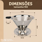 Filtro Coador Inox 101, 102 e 103 Premium | Café Forte e Sustentável