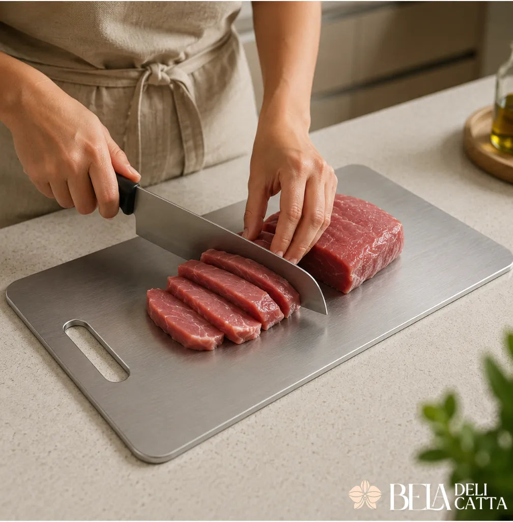 SteelChef | Tábua de Corte Inox Premium para Cozinha Moderna