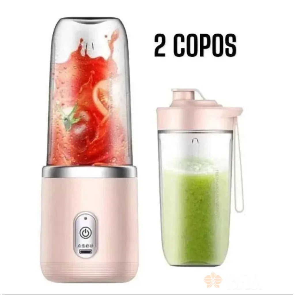 Mini Liquidificador Portátil 400ml | 6 Lâminas para Sucos e Vitaminas - 2 copos