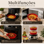 Forma de Silicone para Air Fryer e Forno – Antiaderente e Reutilizável