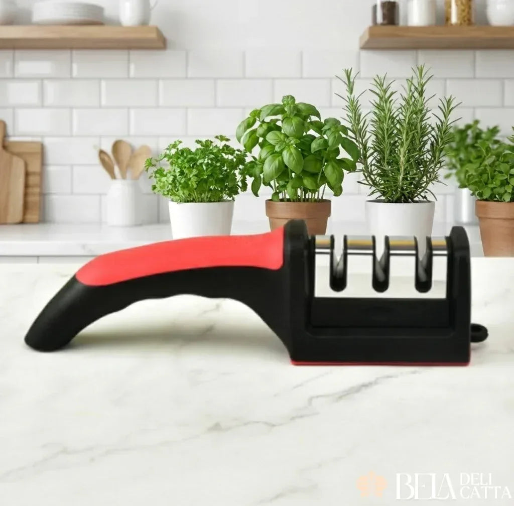 Afiador Profissional De Faca 3 Estágios - Afiação Rápida e Precisa! - Bela Delicatta